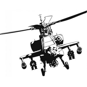 Rienda Libre Graphics - Decomural Apache Helicopter Ws-15938