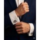 thumbnail image 3 of Colleras Gemelos Camisa Redondos Gris Oscuro Con Cristales Gris Oscuro, 3 of 4