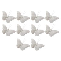 Bothyi - 10X 3D Decoraciones De Mariposas Calcomanías De Pared De Plumas Para Dormitorio Hogar Restaurante 7,5 Cm