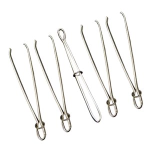 Magideal - Enhebrador De Cordón Elástico Bodkin, 5 Uds., Pinzas De Bloqueo Automático, Clip De Herramienta De Costura Fácil De Tirar, 78Mm Para Banda De Cintura,