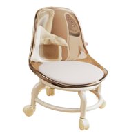 Magideal - Heces De Rollo Bajo, Asiento Rodante, Asiento Enrollable Con Rollos, Sofá, Reposapiés, Taburetes, Silla Para Fitness, Garaje, Cocina, Limpieza De Piso Marrón