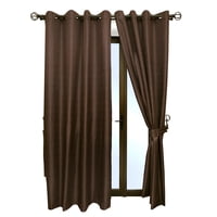 Mallorca - Set De Cortinas Blackout Con Argollas 6 Piezas Chocolate