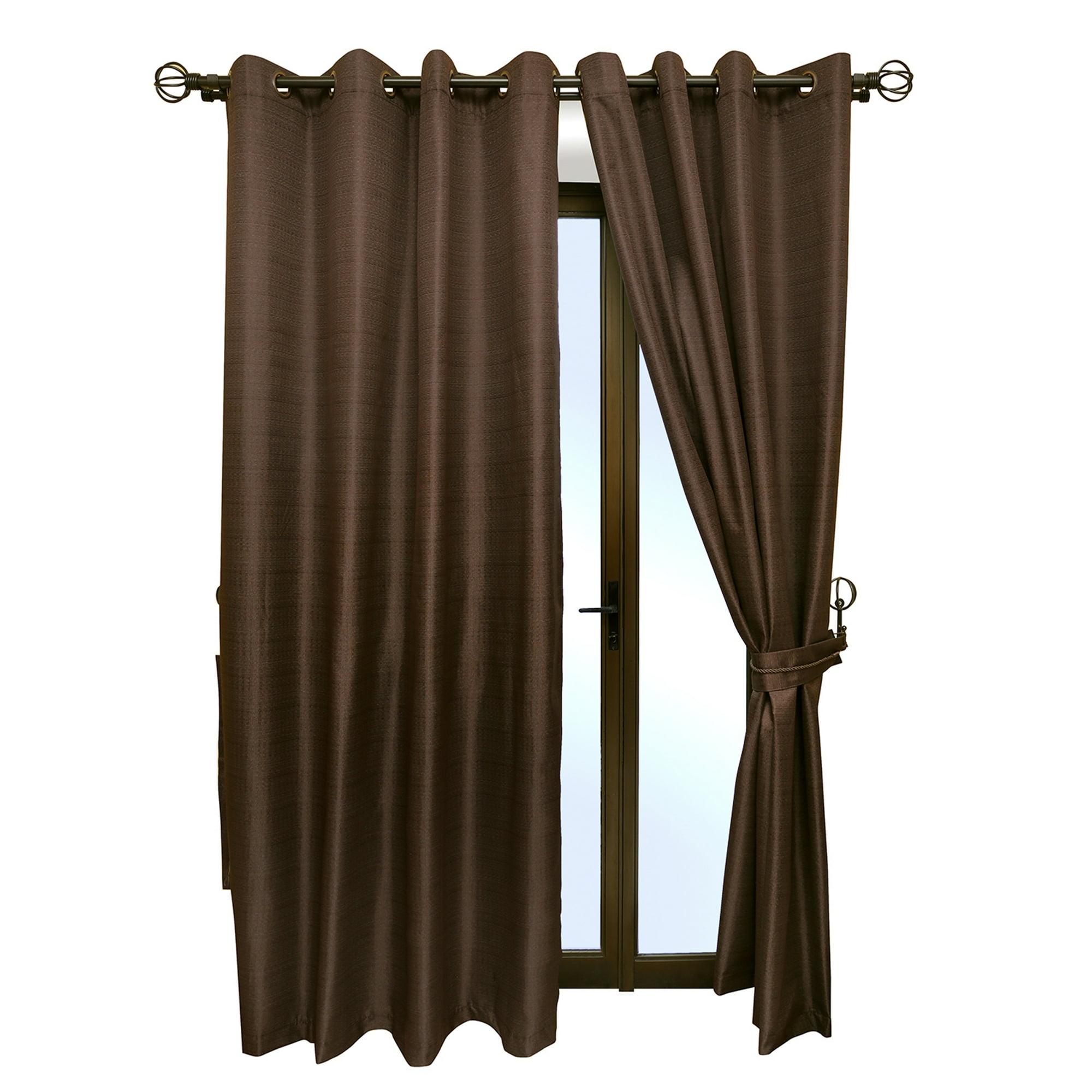 Mallorca - Set De Cortinas Blackout Con Argollas 6 Piezas Chocolate