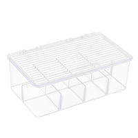 Bothyi - Caja Organizadora De Cocina Dividida, Caja De Almacenamiento De Té Para Nevera, Ventana, Cocina Con Tapa