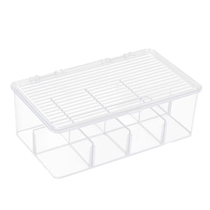 Bothyi - Caja Organizadora De Cocina Dividida, Caja De Almacenamiento De Té Para Nevera, Ventana, Cocina Con Tapa