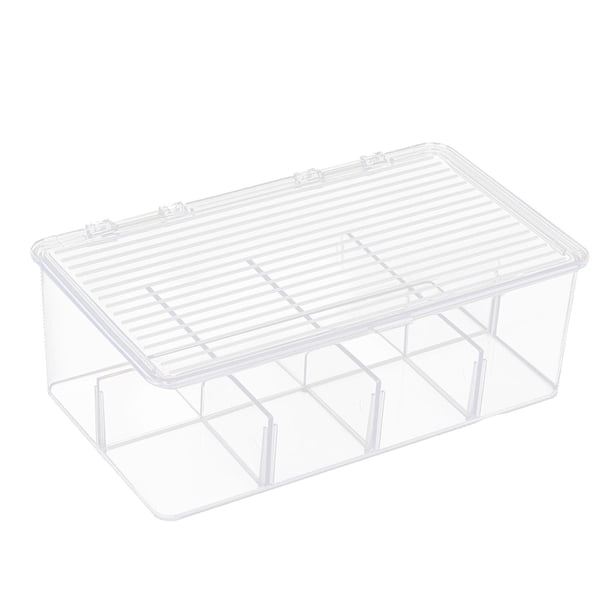 Caja Organizadora De Cocina Dividida, Caja De Almacenamiento De Té Para Nevera, Ventana, Cocina Con Tapa