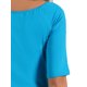 thumbnail image 5 of INSPIRE CHIC Camisetas de Mujer para Regreso a Clases con Cuello de Barco, Mangas Medias, Ajustadas, para Capas, Camiseta Suave XS Azul Lago, 5 of 6