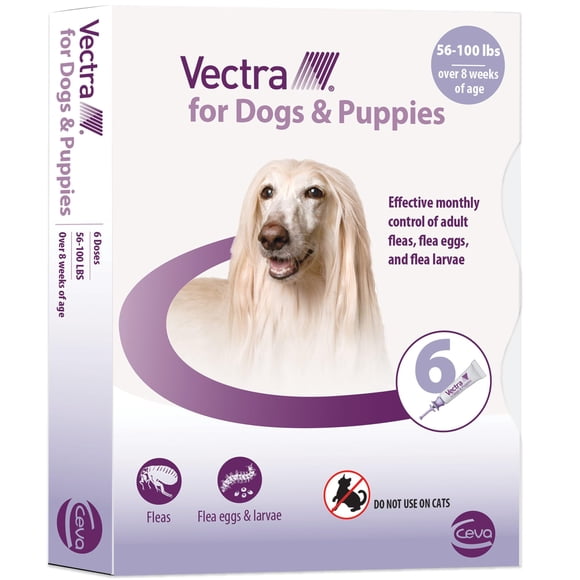 Tratamiento Antipulgas Vectra Para Perros Grandes De 25 A 45 Kg (56 100 Lb) Suministro Para 6 Meses