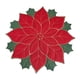 thumbnail image 5 of Mantel Individual Navideño, Mantel De Lino Con Bordado De Flores Para Cena, Para Cafetería, Hotel, Cocina, Rojo, 60cm, 5 of 5