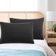 thumbnail image 1 of REGALWOVEN 1800 Funda de almohada transpirable de microfibra con cremallera, juego de 2, King Negro 20"x36", 1 of 7