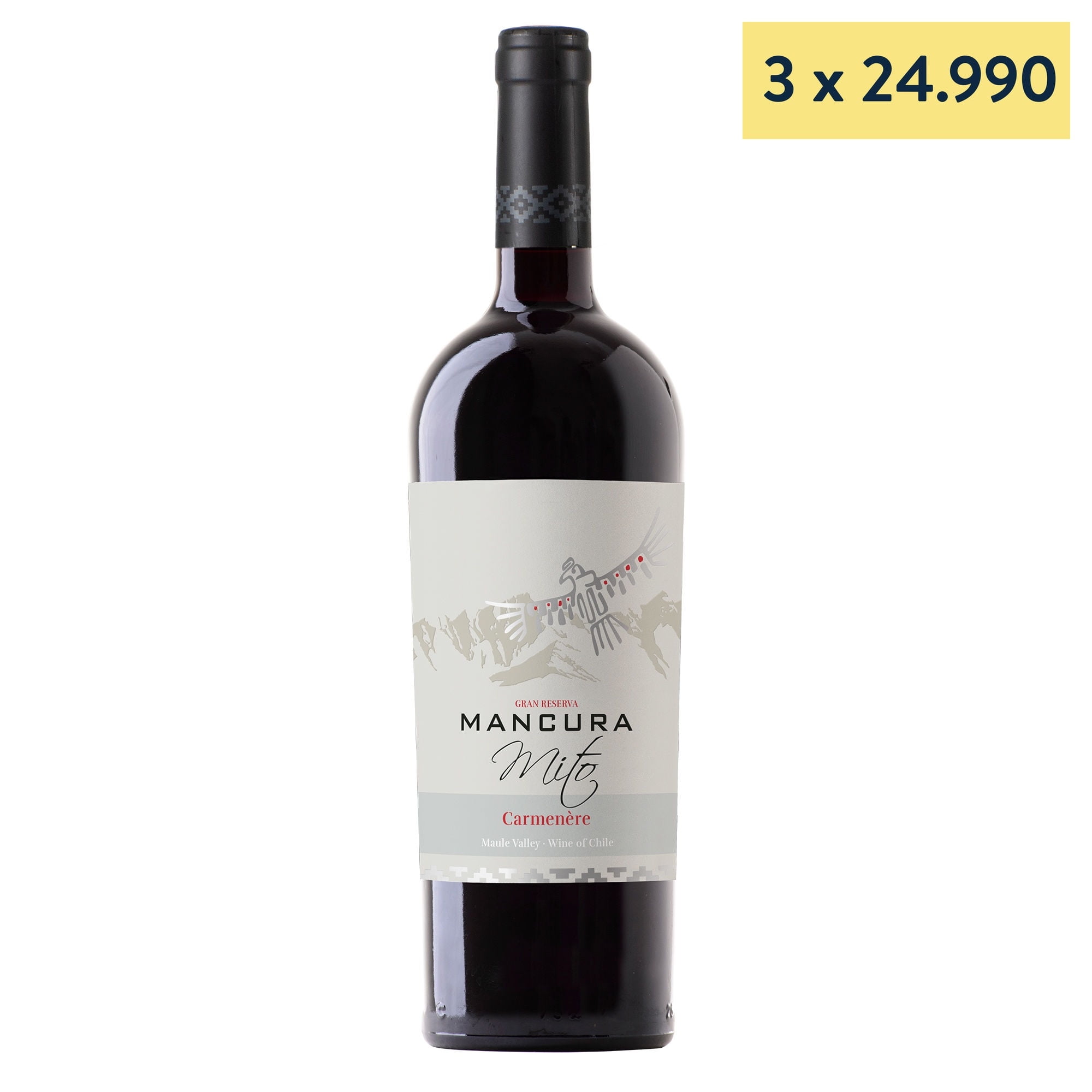 Vino Tinto Carmenere Gran Reserva 13.5° Botella 750 ml Viña Morandé