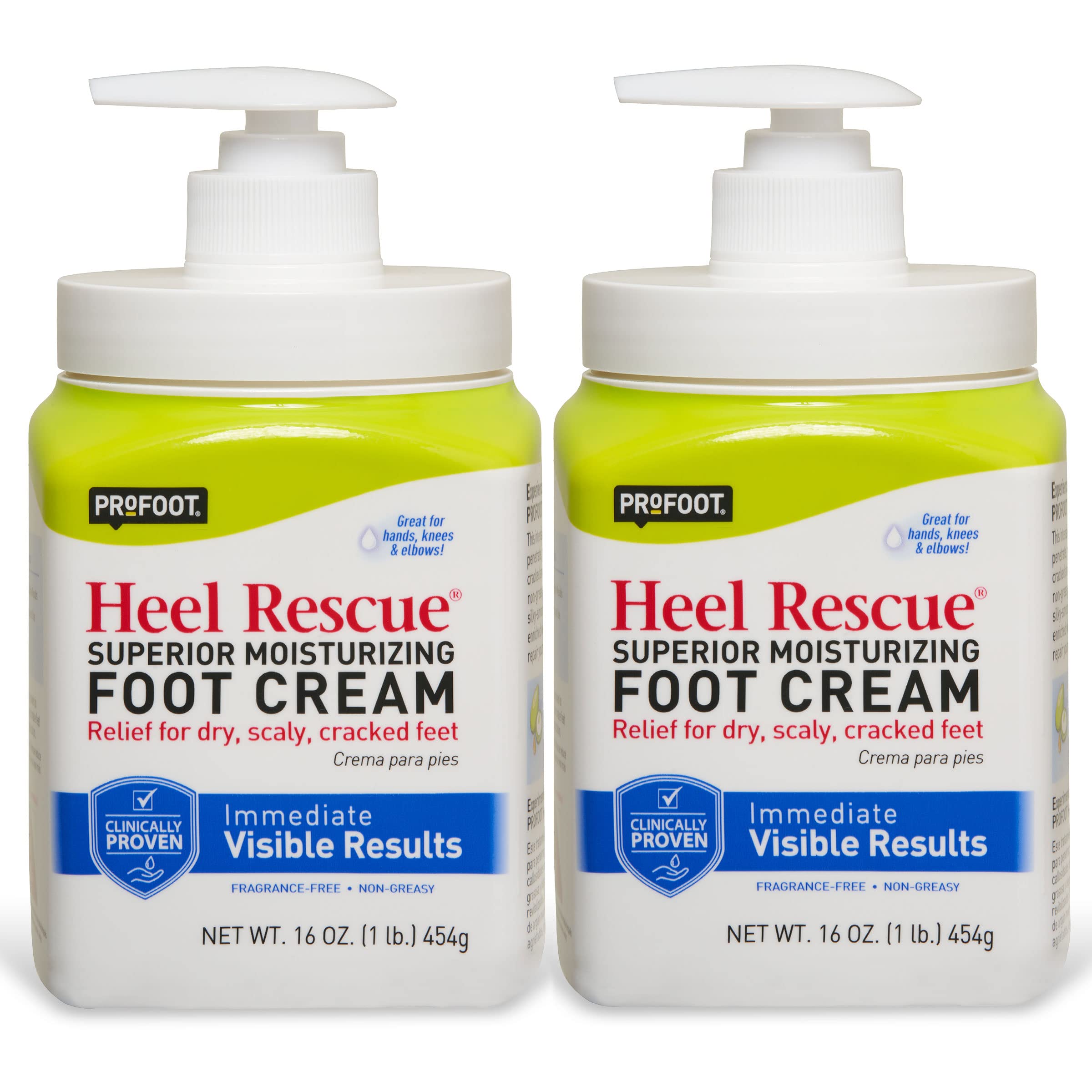 Crema Para Pies Profoot Heel Rescue, 473 Ml, Paquete De 2 Unidades Para Piel Agrietada