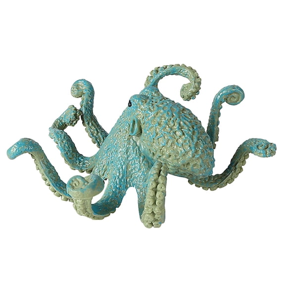 Ocean Animal Octopus Model Figures Playset Plástico Para Decoración De Escritorio Blue Octopus B