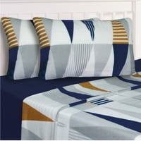 Chantilly - Sabanas Polar Estampada Trigono Diseño 2 1.5 Plazas