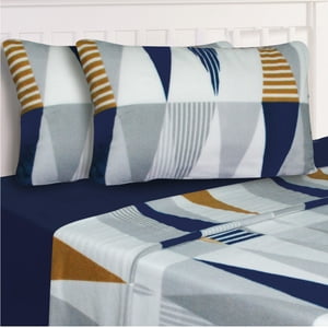 Chantilly - Sabanas Polar Estampada Trigono Diseño 2 1.5 Plazas