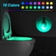 thumbnail image 3 of Paquete de 2 luces LED nocturnas para inodoro, inducción, 16 colores, impermeables, sensor de detección de luz, lámpara de asiento Shark Tank con aromaterapia, aptas para cualquier inodoro., 3 of 8