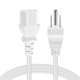 thumbnail image 5 of Cable de alimentación TNP Universal NEMA 5-15P a IEC320C13 de 1,8 m, blanco, 5 of 6