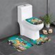 thumbnail image 1 of Bambi Juego de 3 alfombras de baño de coral fleece: tapete de baño + alfombra de inodoro en forma de U + funda de tapa de inodoro en forma de O, 1 of 6