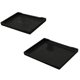 thumbnail image 1 of 2x Melamine Hotel Serving Tray Dishes Cup Juego de tarta de cristal negro 22.2cm 24.9cm, 1 of 3