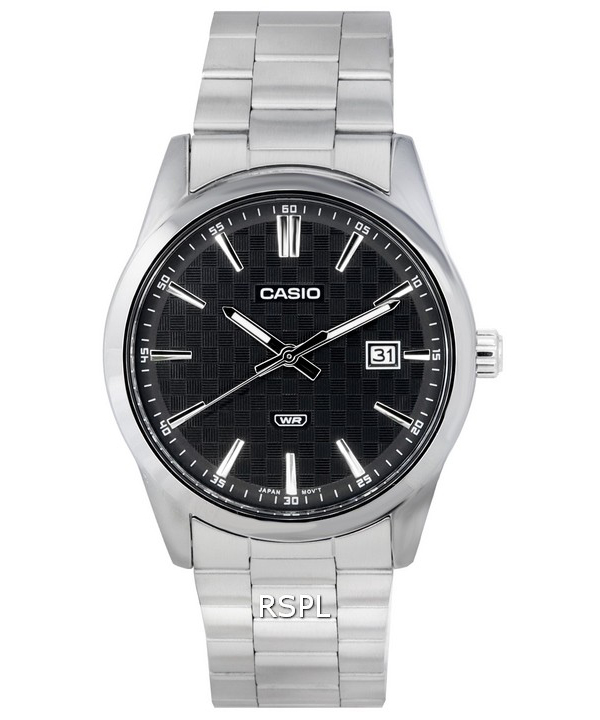 Reloj Casio Analog Stainless Steel Black Dial Quartz Mtp-Vd03D-1A Mtpvd03D-1 Men'S Watch