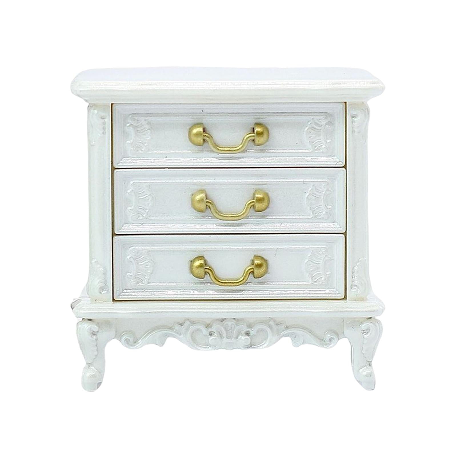 Magideal - 1:16 1:12 Dollhouse Night Stands Mini S De Noche Muebles Modelo Miniatura De Noche Gabinete Simulación Accesorio Proyectos De Bricolaje , 3 Capas