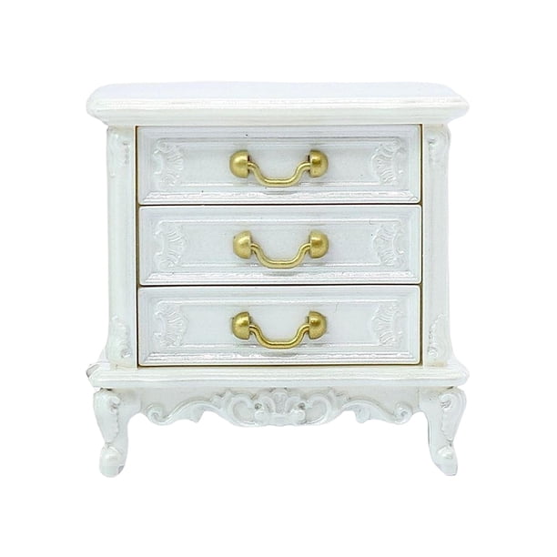 1:16 1:12 Dollhouse Night Stands Mini s de noche Muebles Modelo Miniatura de noche Gabinete Simulación Accesorio Proyectos de bricolaje , 3 capas