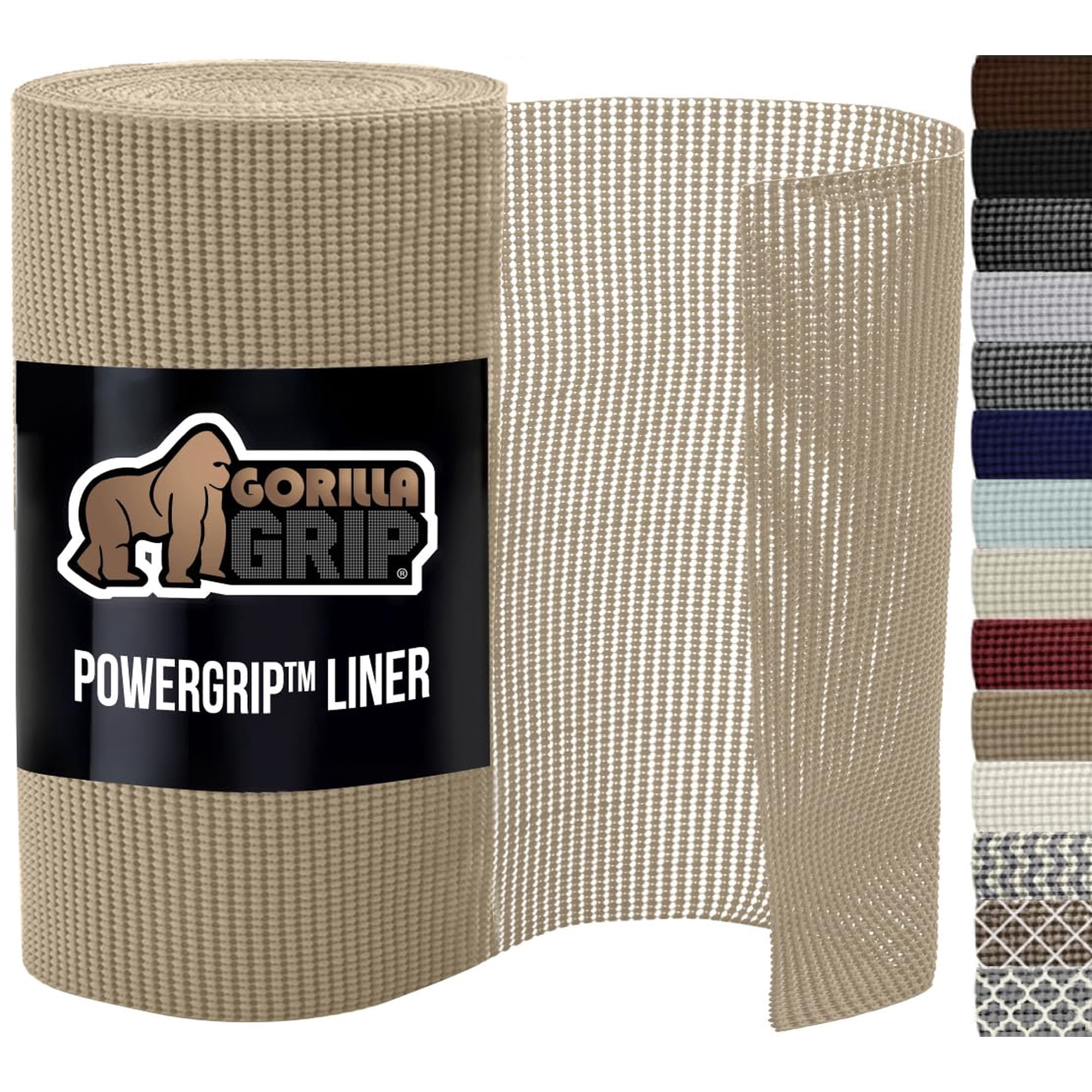 Gorilla Grip - Revestimiento Para Cajones Estantes Y Armarios Powergrip Color Beige
