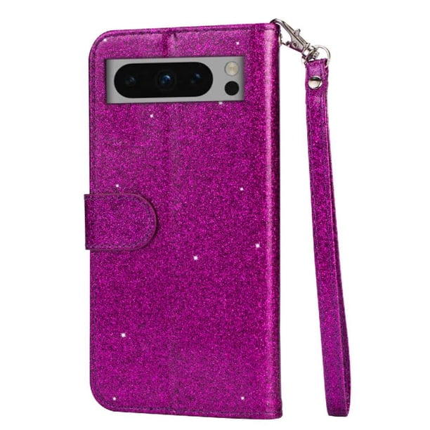 Funda para FOXDOCK Elegante funda Google Pixel 8 Glitter con cremallera-Ideal para el uso diario
