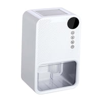 Magideal - Deshumidificador Pequeño Pantalla Lcd 1.1L Apagado Automático Compacto Portátil Silencioso Absorbedores De Humedad Para Cocina Sótano Armario Lavadero Blanco