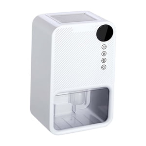 Magideal - Deshumidificador Pequeño Pantalla Lcd 1.1L Apagado Automático Compacto Portátil Silencioso Absorbedores De Humedad Para Cocina Sótano Armario Lavadero Blanco