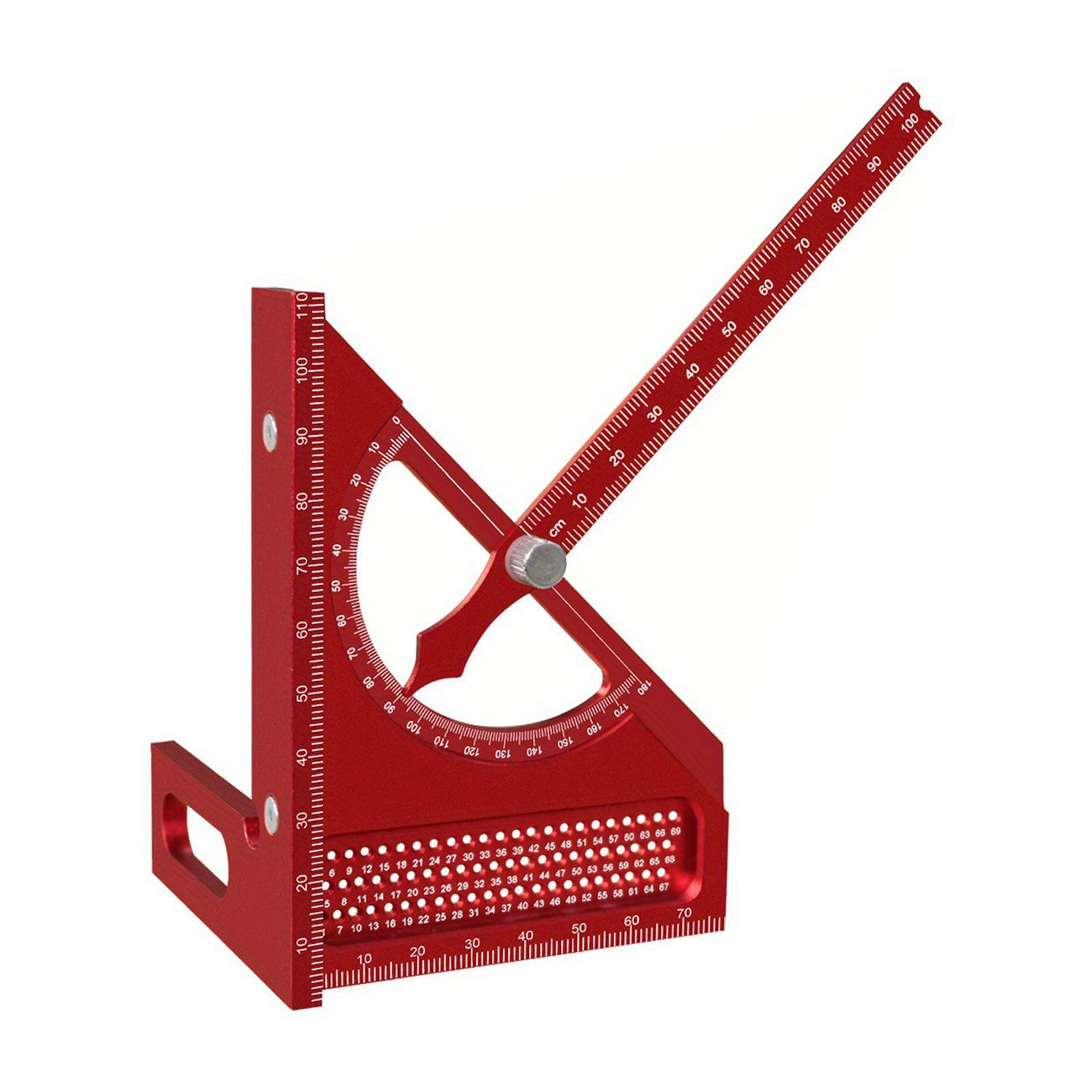 Ioensy - Regla De Medición Multiángulo 3D Para Carpinteros Y Entusiastas De La Oficina, Color Rojo