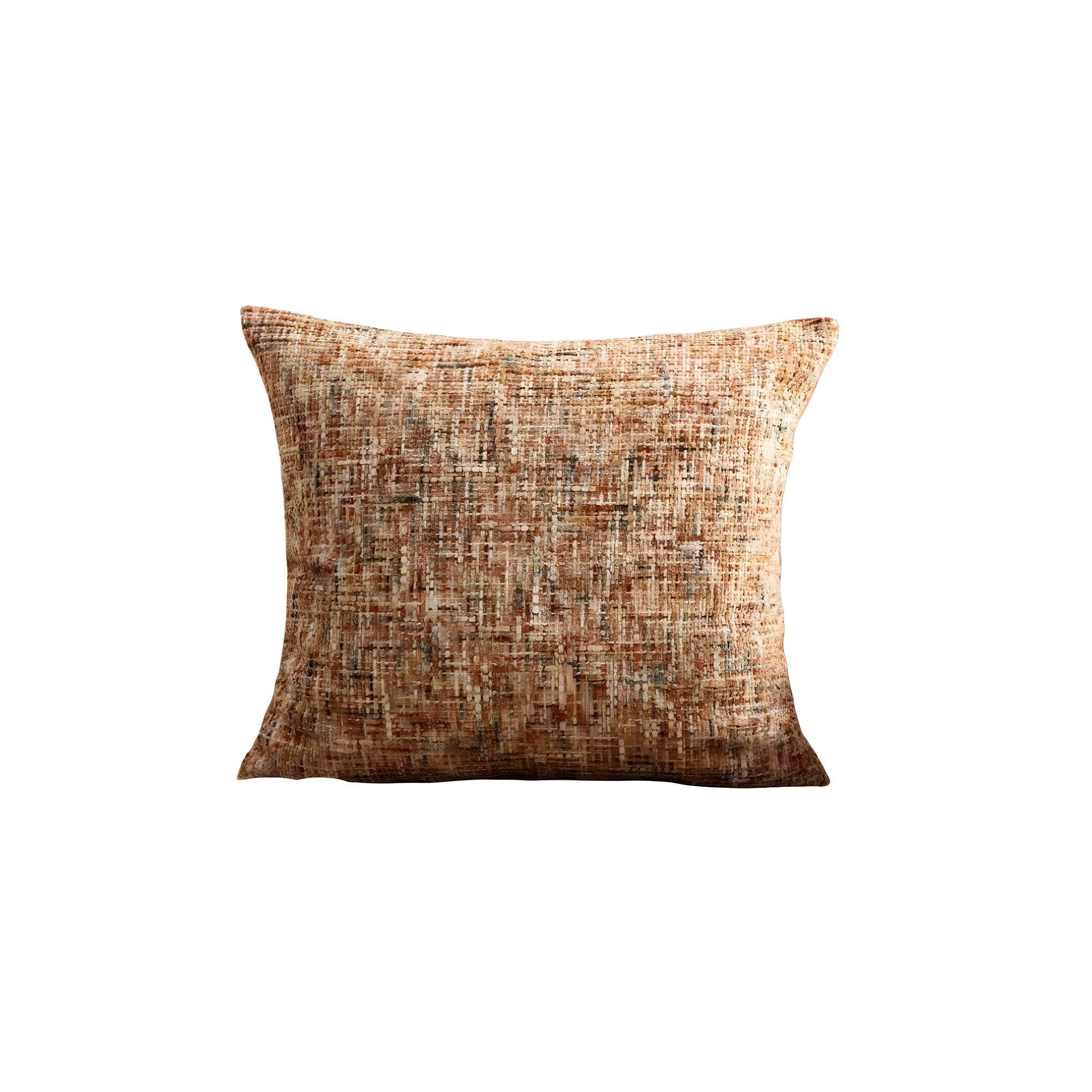 Genérico - Juego De 4 Fundas De Cojin Chenille Naranja