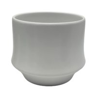 Fliperex - Macetero Maceta De Ceramica Elegante Blanco Liso Brillante S