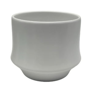 Fliperex - Macetero Maceta De Ceramica Elegante Blanco Liso Brillante M Blanco