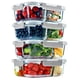 thumbnail image 1 of Recipientes de vidrio para preparación de comidas FIT Strong & Healthy, 32 ml, paquete de 4, 1 of 7