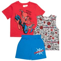 Conjunto Marvel Spider-Man Para Niños 3 Piezas Talla 8 Rojo Gris Azul