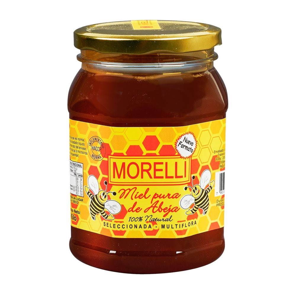 Miel De Abeja Seleccionada Multiflora Frasco 1 Kg Morelli
