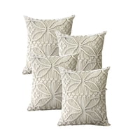 Genérico - Set De 4 Fundas De Cojin Con Estilo Bohemio 45X45Cm Beige 03