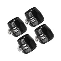 Magideal - Abrazaderas De Acabado De De 4 Piezas, Abrazadera De Tubo De Aceite Y Agua Diésel, Conectores De , Negro An12