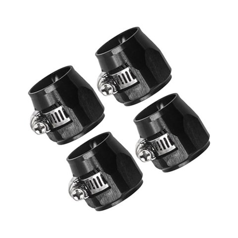 Magideal - Abrazaderas De Acabado De De 4 Piezas, Abrazadera De Tubo De Aceite Y Agua Diésel, Conectores De , Negro An12