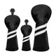 thumbnail image 4 of 3x Golf Wood Head Cover Headcover Con Protector De Etiqueta De Número Intercambiable Negro, 4 of 4