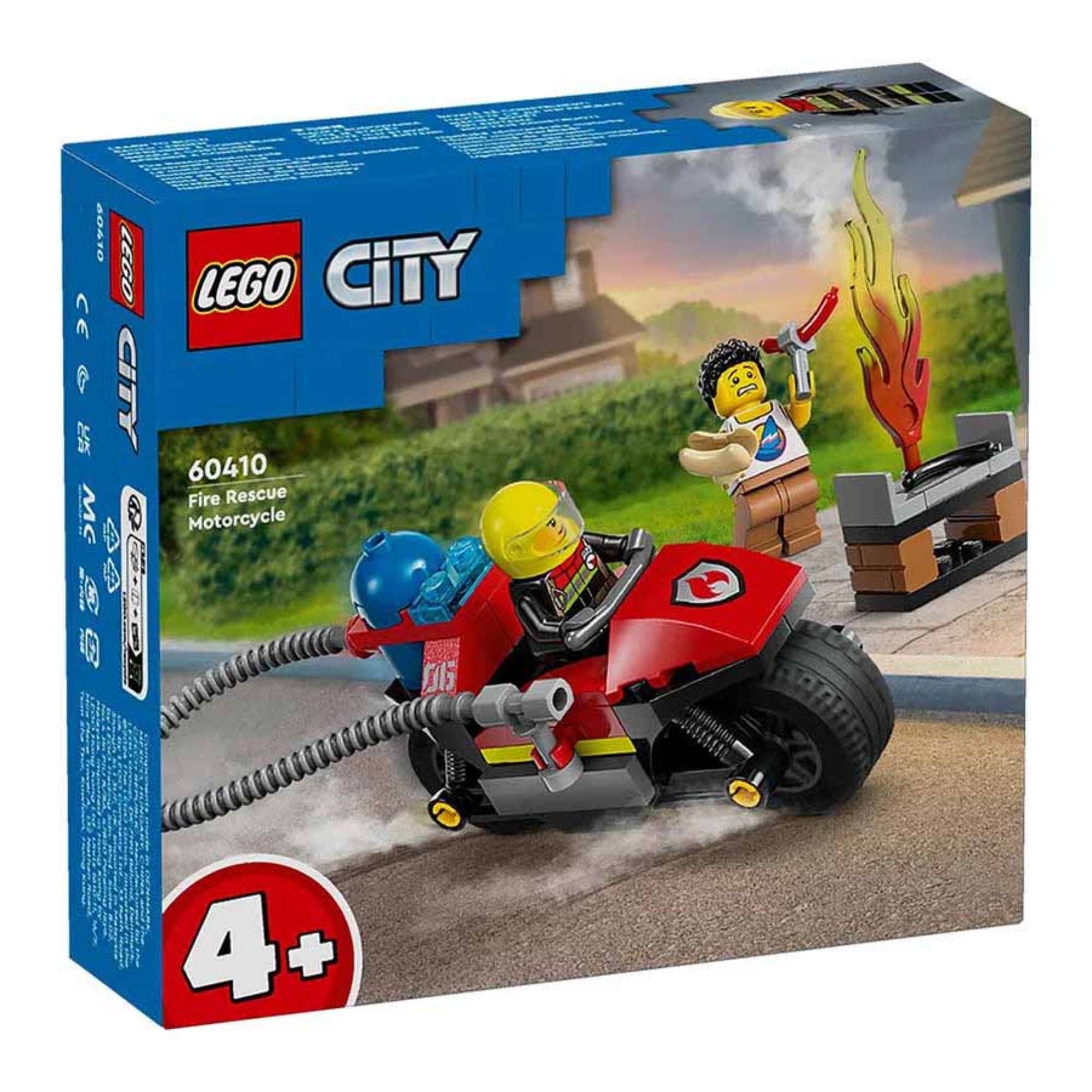 Lego - Bloques De Construcción Moto De Rescate De Bomberos 60410