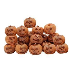 Bothyi - 20 Figuras De Resina De Calabaza De Halloween Para Escritorio, Armario, Chimenea, Color Naranja