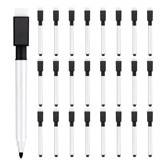 Set de 24 Plumones para Pizarra con Borrador, Ideal para Oficina y Clases