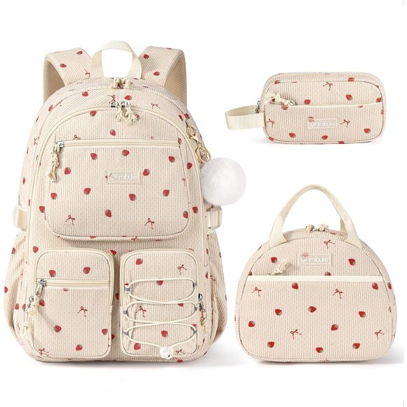 Mochila Fimibuke Corduroy Set 3PCS Laptop 15.6