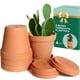thumbnail image 1 of Macetas de barro para plantas Vensovo, terracota, 15 cm, con platillo, paquete de 4, 1 of 7