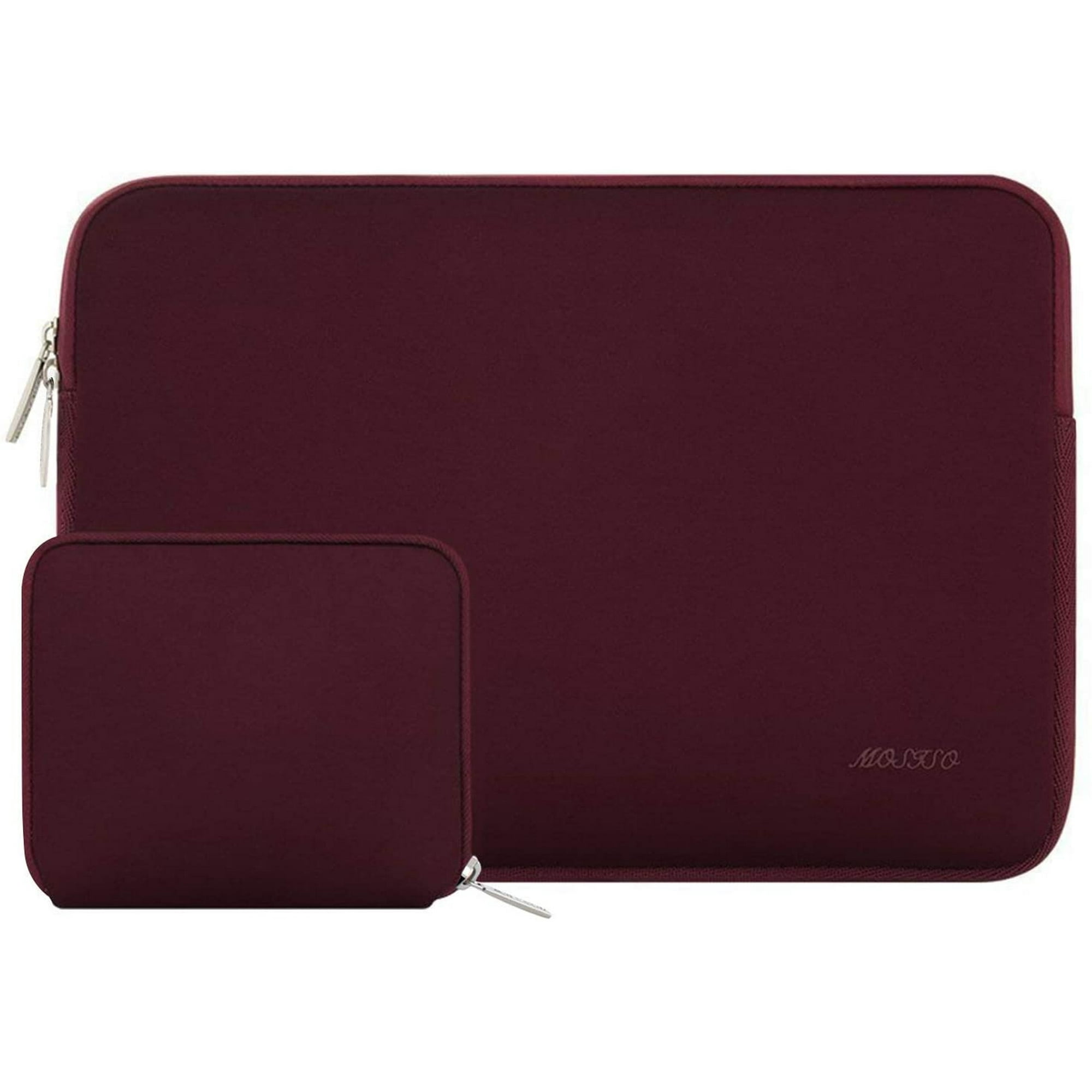 Mosiso - Manga De Laptop Mosis Compatible Con Macbook Pro De 13-13.3 Pulgadas, Macbook Air, Portátil, Computadora, Cubierta De Bolsas De Neopreno Con Estuche Pequeña, Vino De Vino Rojo