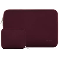 Mosiso - Manga De Laptop Mosis Compatible Con Macbook Pro De 13-13.3 Pulgadas, Macbook Air, Portátil, Computadora, Cubierta De Bolsas De Neopreno Con Estuche Pequeña, Vino De Vino Rojo