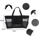 thumbnail image 2 of Bolsa de playa de malla, bolsa de playa extragrande, 70 x 18 x 45 cm, bolso de hombro plegable para mujer, bolsa de verano para vacaciones familiares, picnic, compras, natación, piscina, niños, arena,, 2 of 7