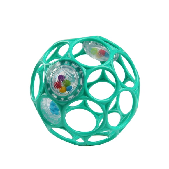 Juguete para bebés Bright Starts Oball, sonajero fácil de agarrar, verde azulado, sin BPA